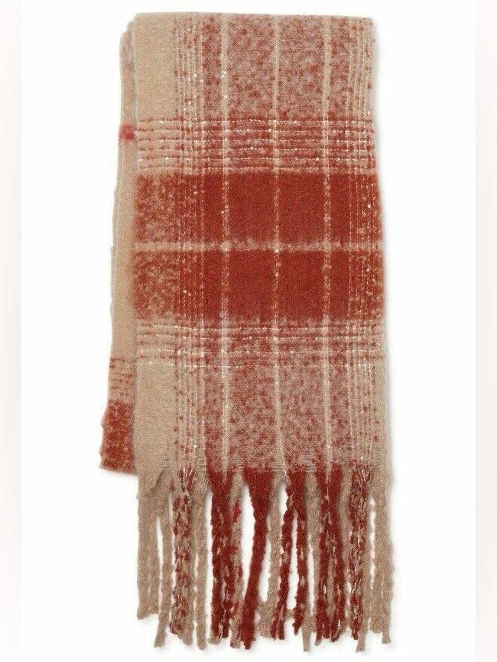 Free People Loveland Plaid Fringe Scarf - Picture 2 of 3